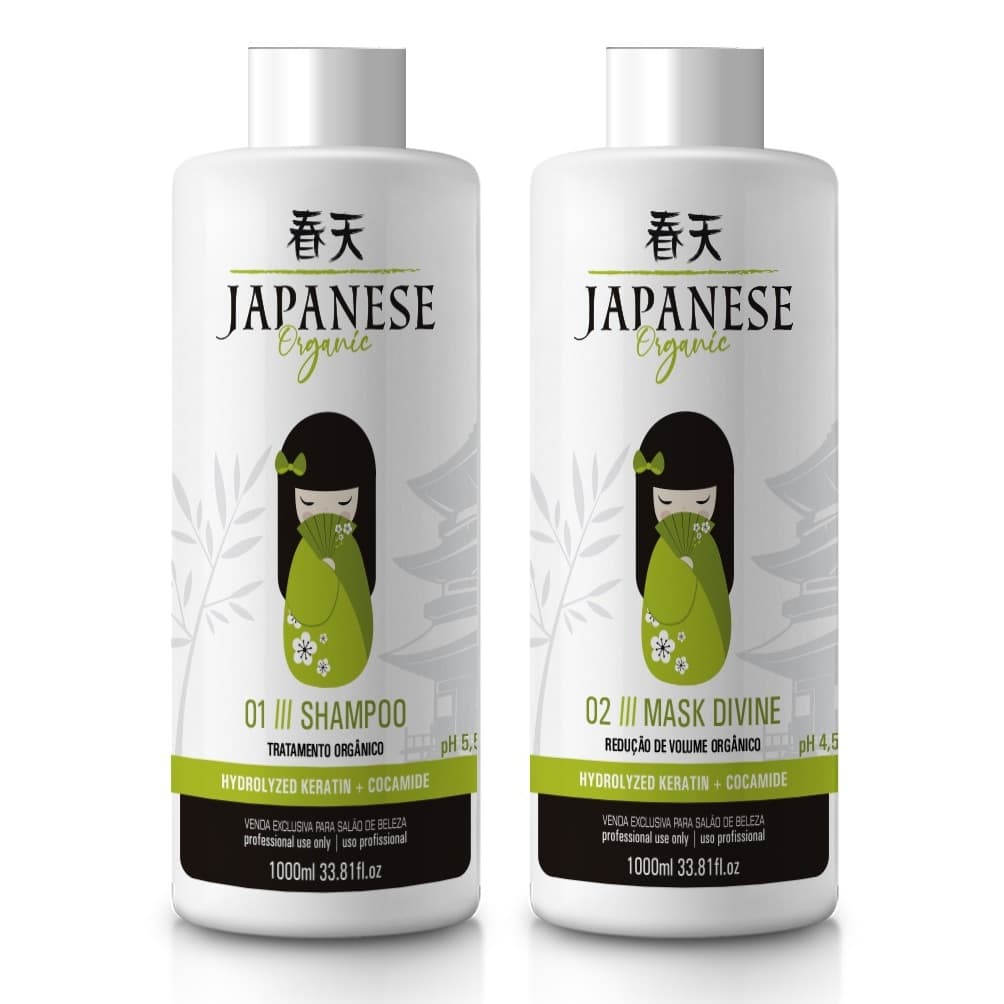 Escova Progressiva Realinhamento Capilar Sem Formol -1Litro japonesa 2x1l organicas liso perfeito bb