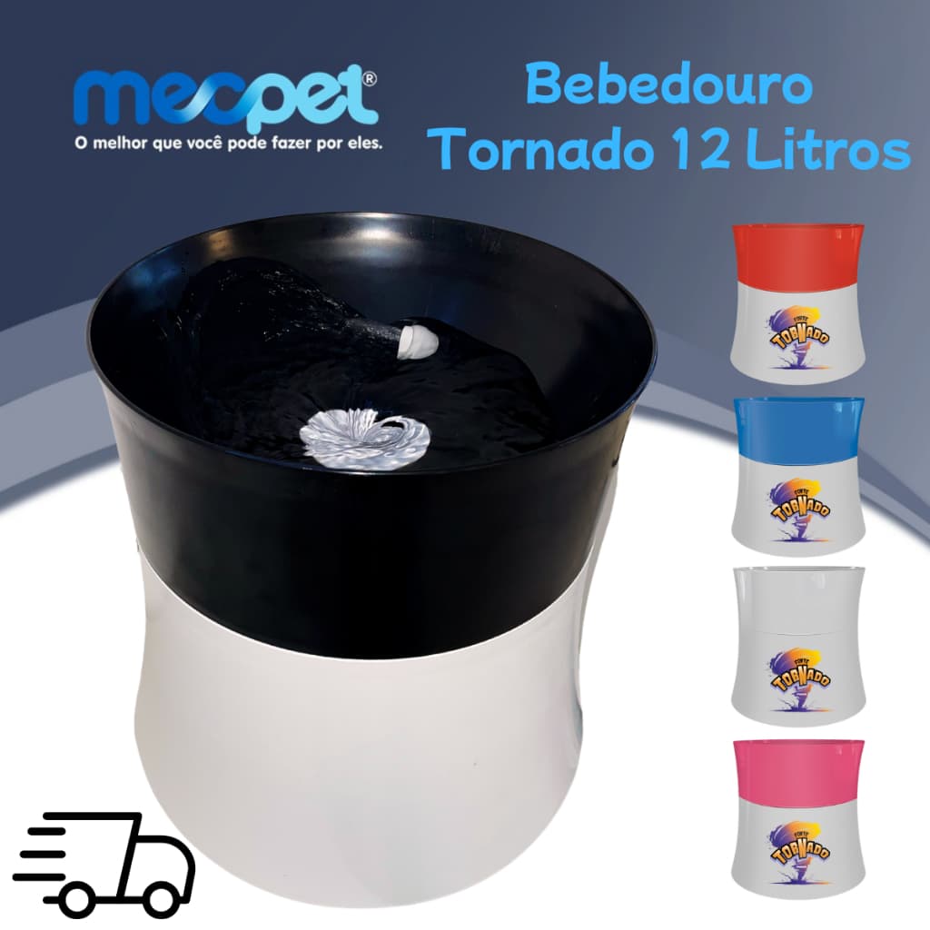 Bebedouro Automatico Grande Purificador Fonte Tornado Cão e Gato 12L
