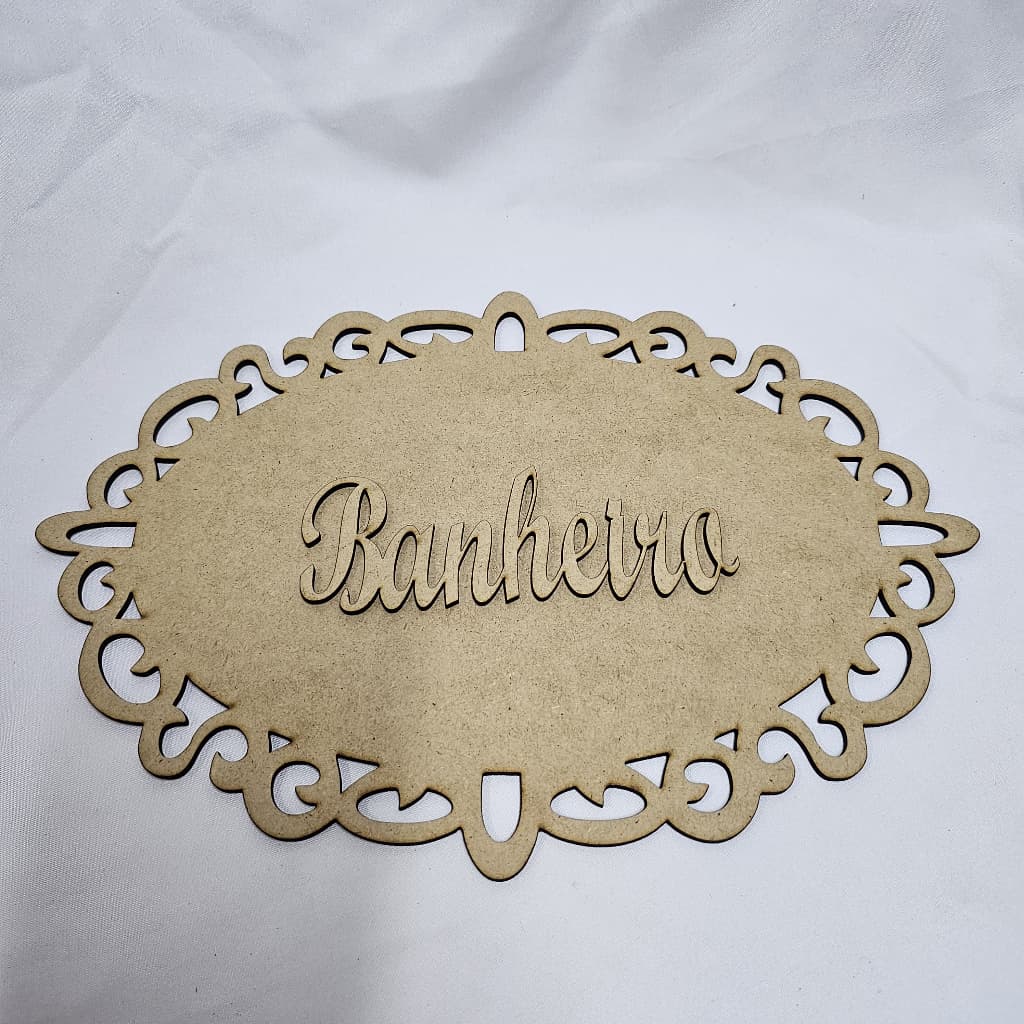 Placa para porta em MDF com nomes ou palavras
