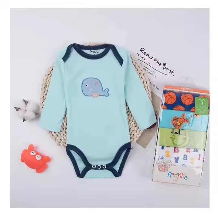 Body manga longa para Bebê 100% algodão kit com 5 peças