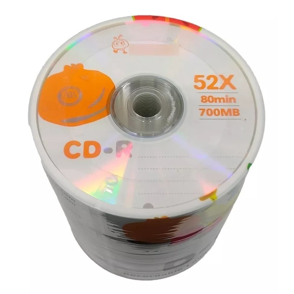 100 Mídia Virgem Cd-r SMARTBUY Logo 700mb 52x 80min