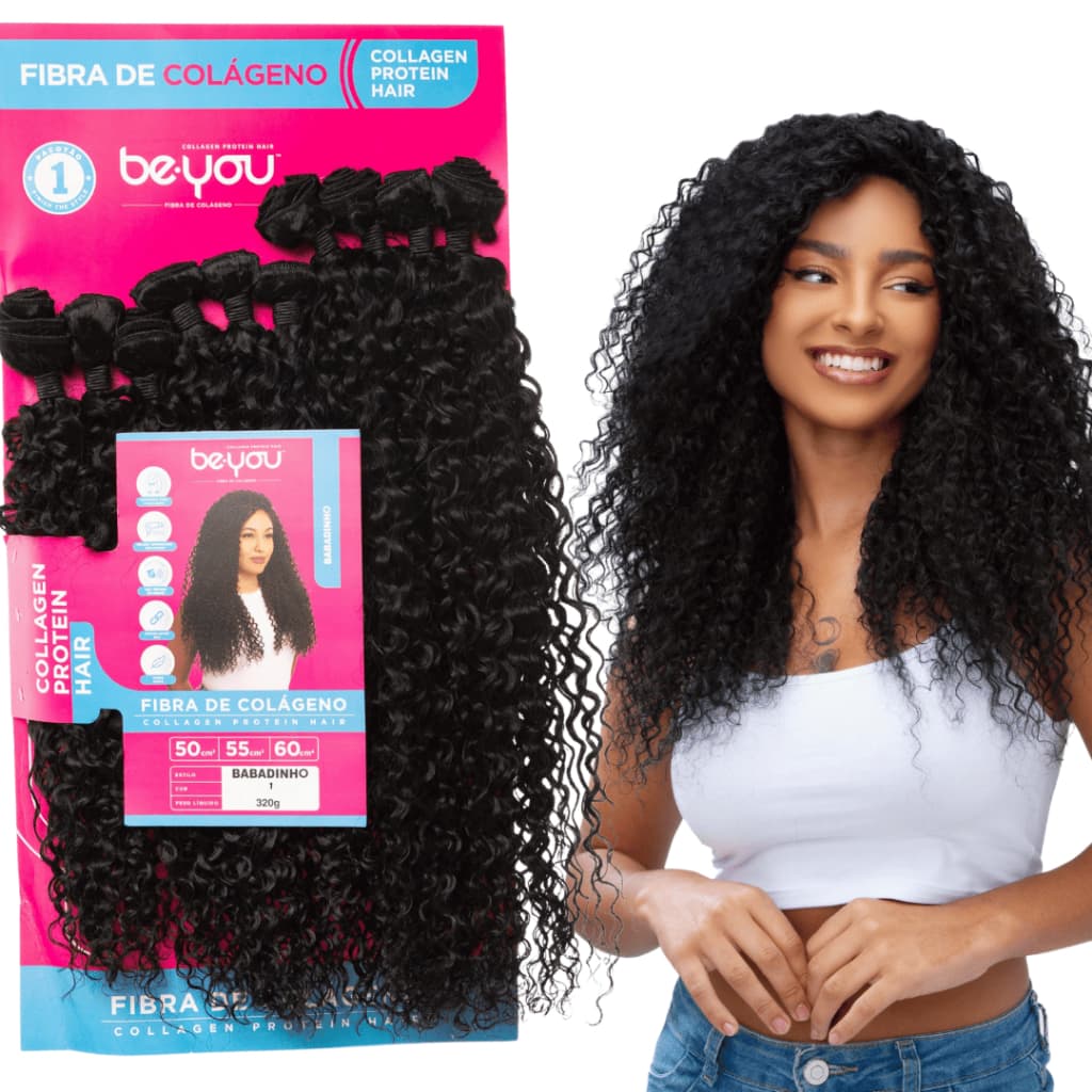 Cabelo Cacheado Fibra De Colágeno Babadinho Be You 60cm Qualidade Premium