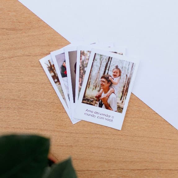 Kit Mini Fotos Retrô Impressas Personalizadas Com Frases - Tamanho 5x7cm