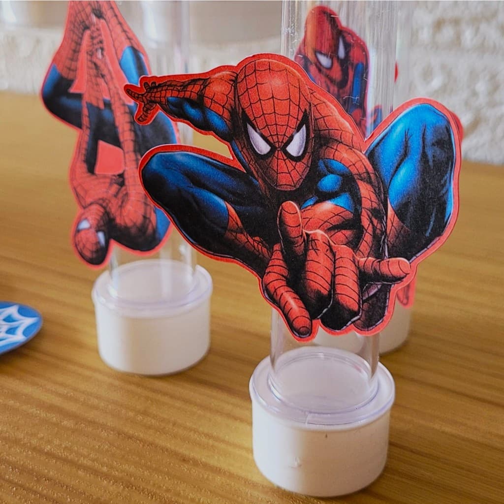 Tags para Tubetes Apliques- Festa Infantil- Homem Aranha