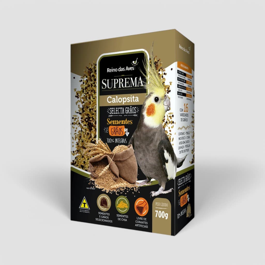 Ração ﻿Suprema Calopsita Selecta Grãos 700g