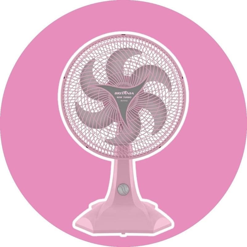 Ventilador Rosa Britânia 2 em 1 Maxx Force 60W BVT302 /Rosa Claro.