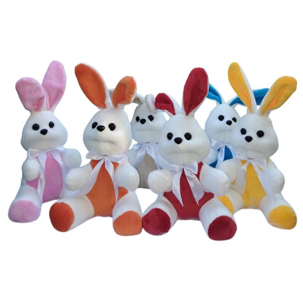 KIT COM 5 COELHINHOS DE PELUCIA DE 20 CM/COELHO DA PASCOA/CESTAS DECORAÇAO