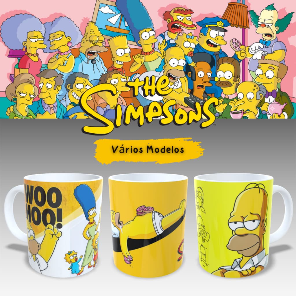 Caneca Os Simpsons, Homer, Bart, Maggie, Lisa, Marge! Vários Modelos! Envio em 24 horas!