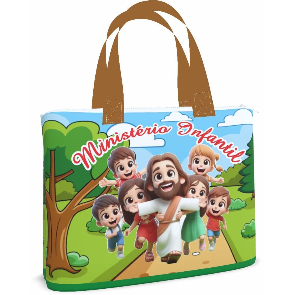 Bolsa Sacola Pasta Ecobag 45x35_ Ministério Infantil md01