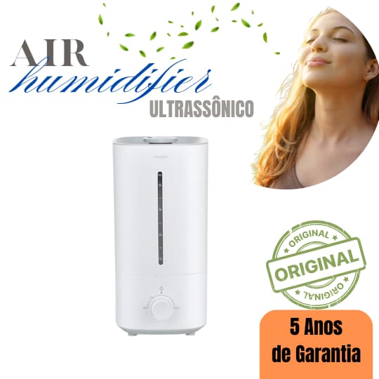 AIR HUMIDIFIER UMIDIFICADOR ULTRASSÔNICO 4.5L, AJUSTE DIREÇÃO 360º, 5 ANOS DE GARANTIA, AUTONOMIA17H