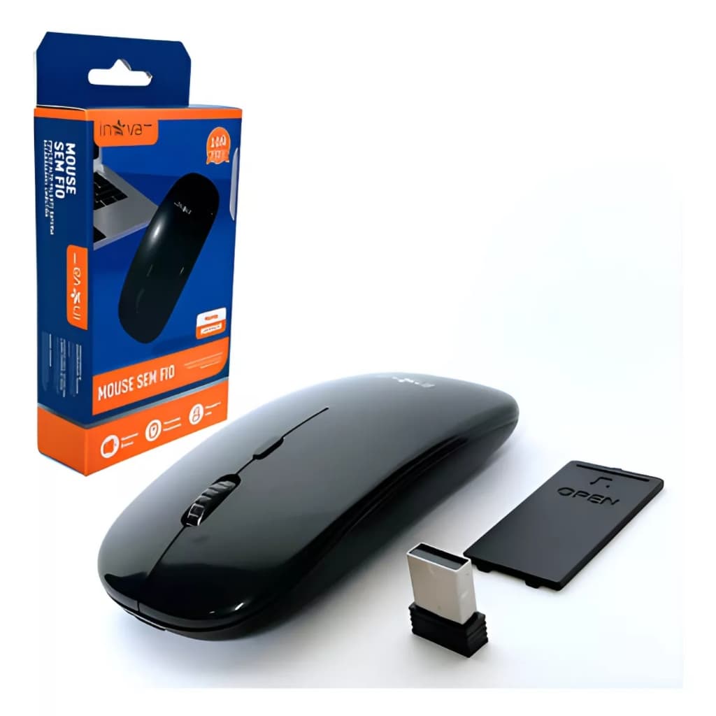 Mouse Sem Fio Wireless Design Compacto E Economia De Energia Orignal