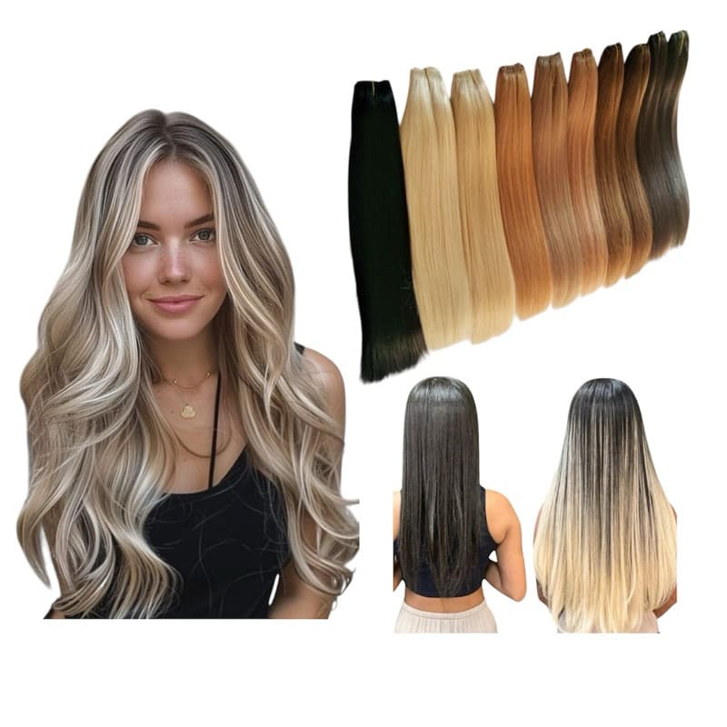 alongamento de cabelo loiro claríssimo hair fio invisível  e tic tac idêntico ao natural