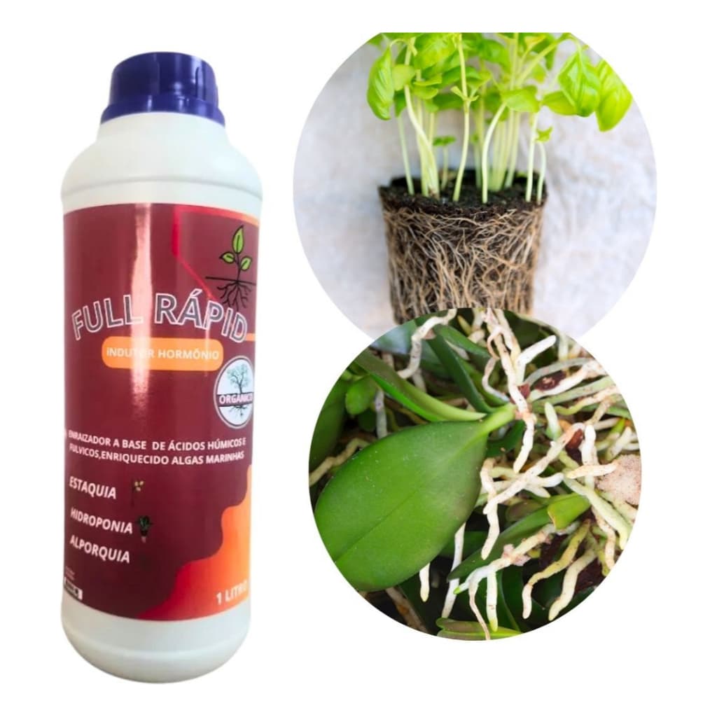 Fertilizante Enraizador Liquido Organico Natural 1 Litro Plantas Flores Bonsai Orquideas Jardinagem