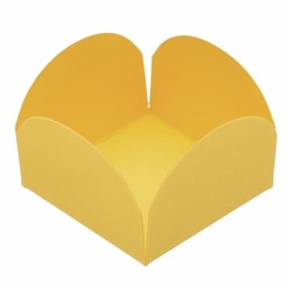 50 Unidades Forminha Pétala 4 Folhas 3,0X3,0cm Amarelo Vivo