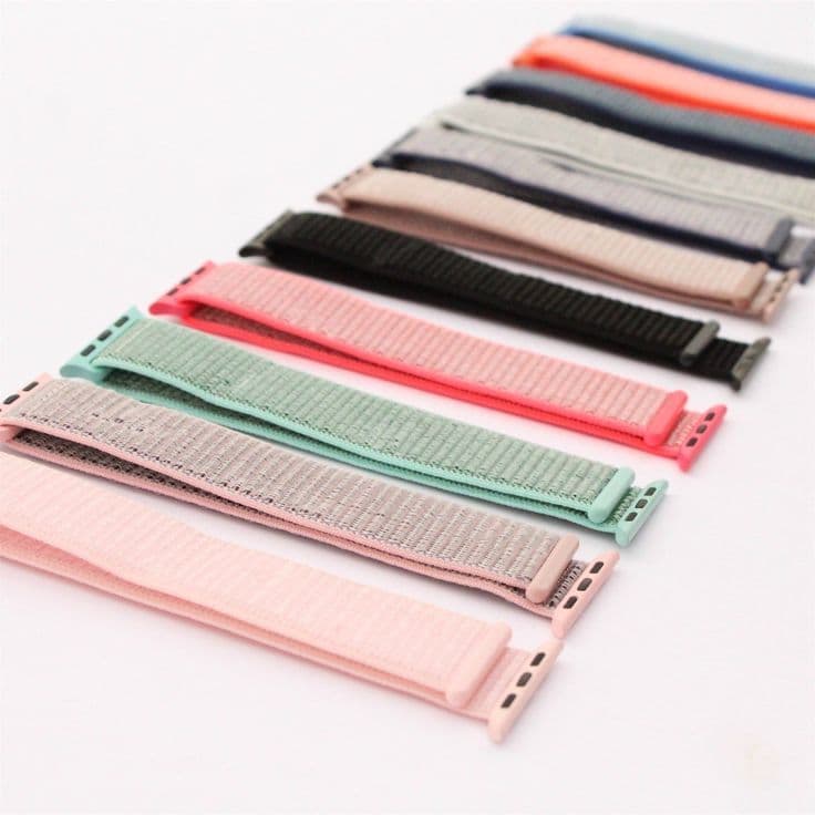 Pulseira Nylon Loop Velcro Compatível Com Apple Watch E Iwo