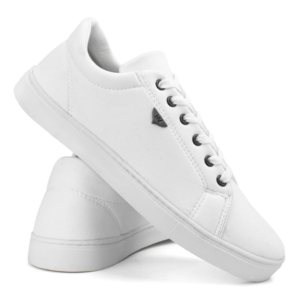 Tênis Branco Masculino Casual Moderno Sola Reta Leve e Resistente Menor Preço do Brasil