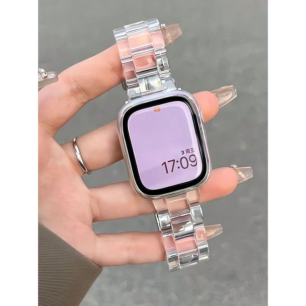 Pulseira Transparente 3 Elos Para Apple Watch 38/49mm