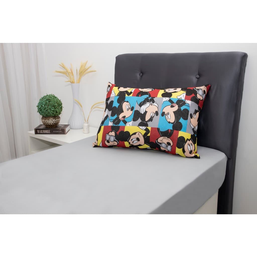 Jogo de Lençol Mickey Minnie Solteiro 2 Peças Infantil Juvenil Disney Em Malha Algodão