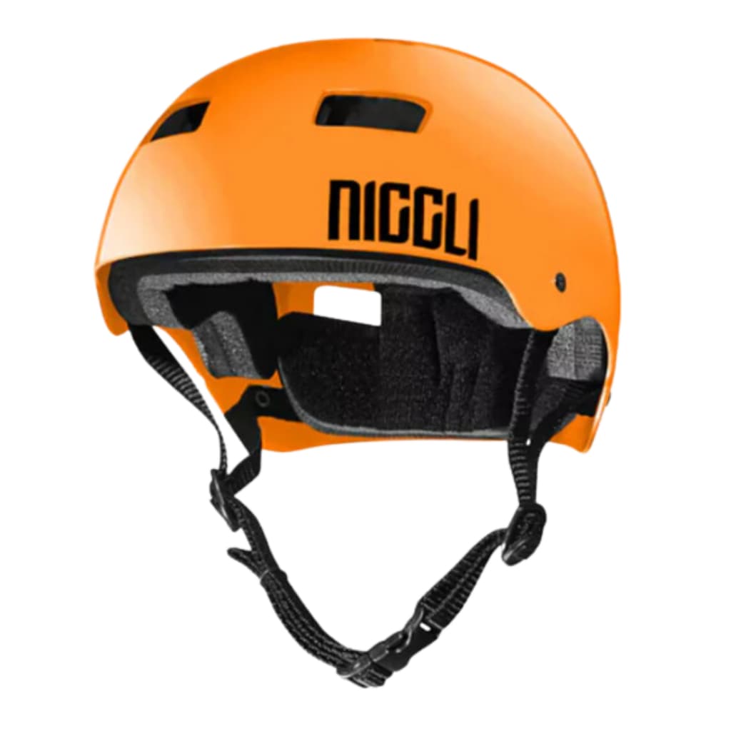 Capacete Iniciante Iron Pro N1 Brilho Laranja Patins Skate Niggli Skate Profissional