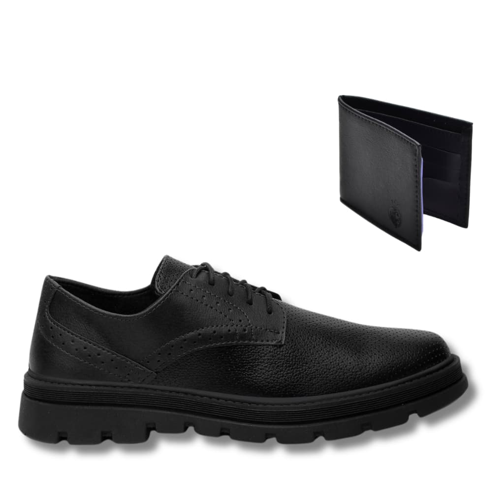 Sapato Oxford Social Masculino + Carteira