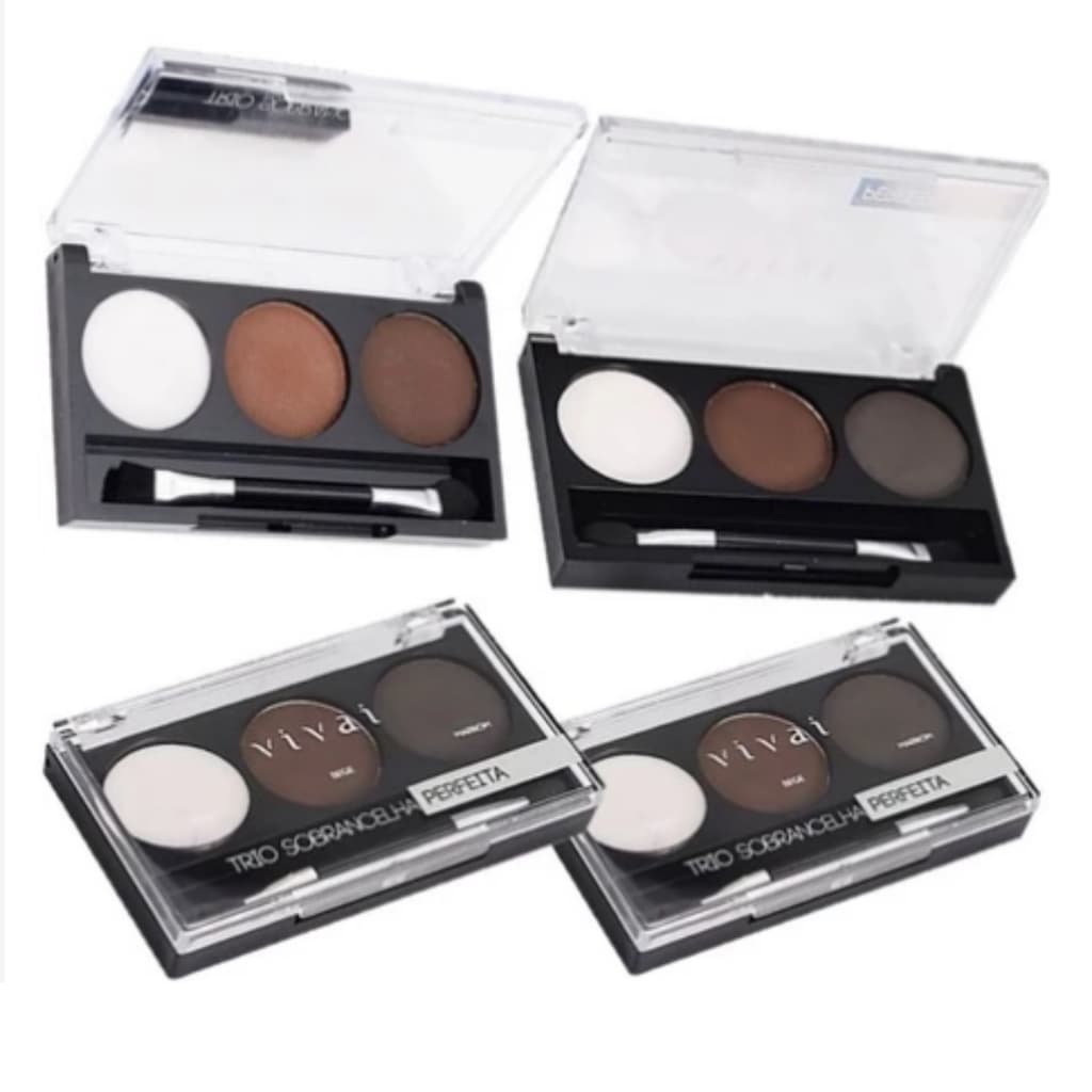 Paleta Trio Sobrancelha Perfeita Vivai Sombra Para Sobrancelha