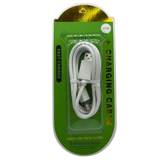 Cabo Carregador CB03 TIPO C 1Metro Fast Charge Carregamento Rapido Resistente