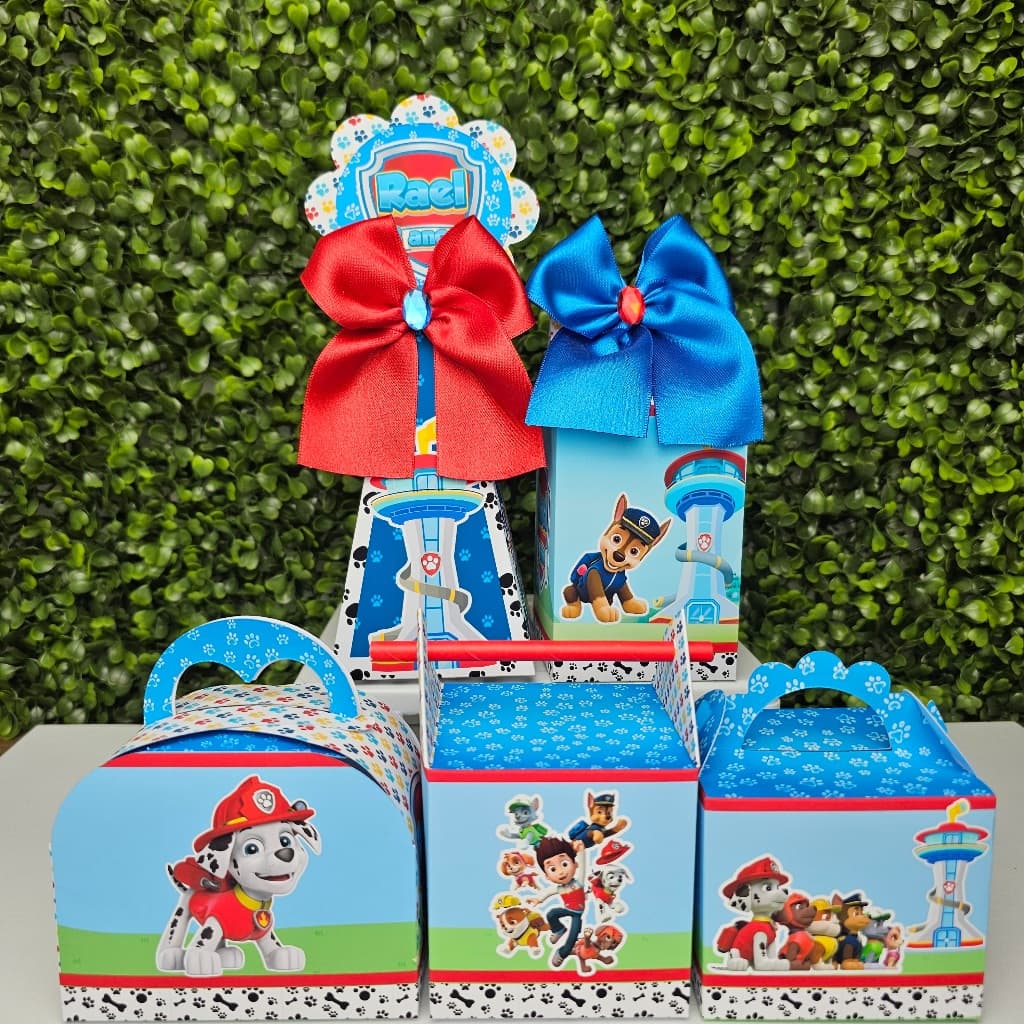 Kit Caixa Montada PATRULHA CANINA - Personalizados - Festa infantil - Aniversário - Lembrancinha