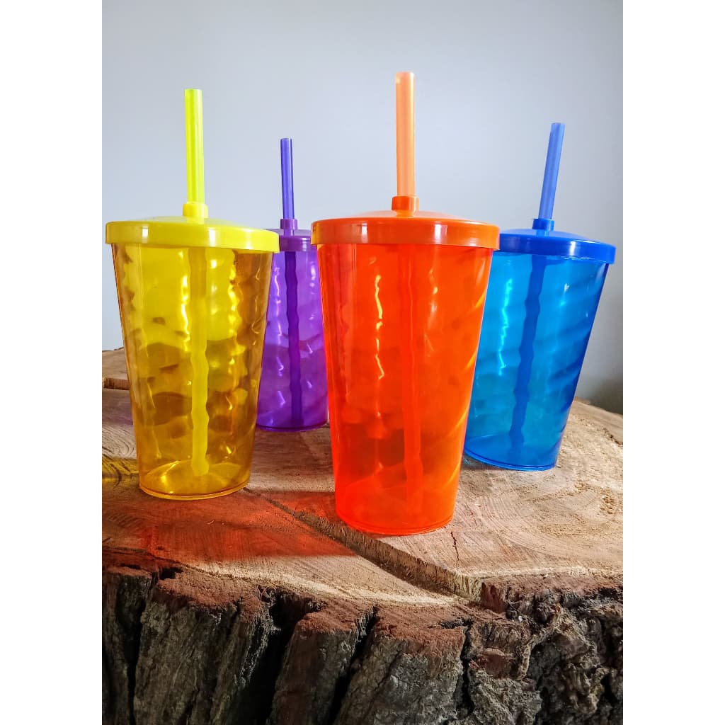 25 Copos Twister + Tampa + Canudo 500ml LEMBRANCINHA FESTA