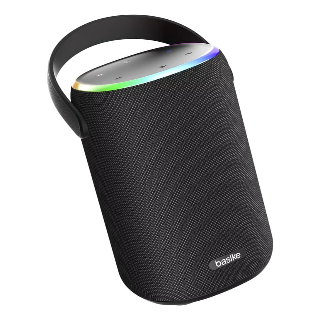 Caixa de Som RGB Portátil 80W BASIKE Ba-RAD132 Bluetooth 5.3 8000mAh IPX7