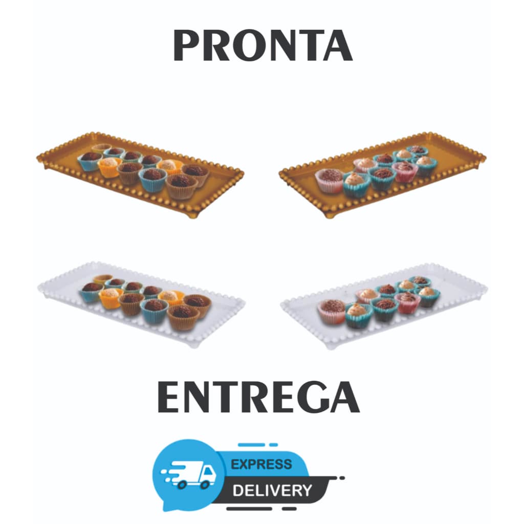 2 Bandeja 24x12 Porta doces e decoração - Aniversario e Eventos