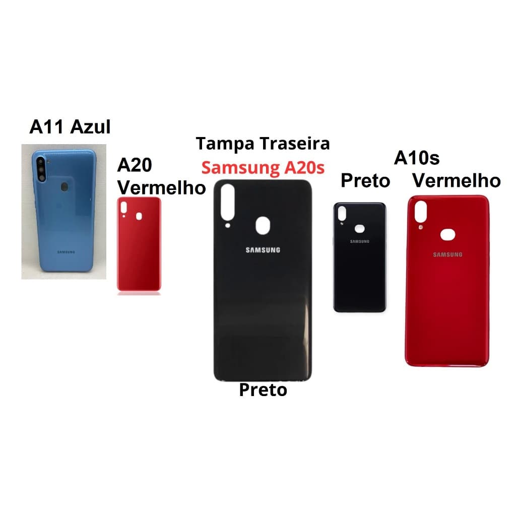 Carcaça Samsung Galaxy  A20 Vermelho A20s Preto A10s Produto Novos Envio Imediato