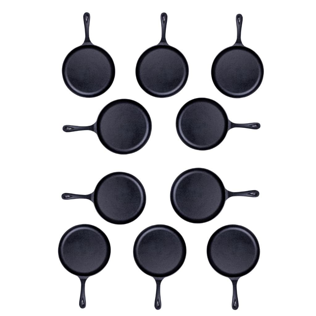 Kit com 10 Frigideiras Panela Mineira Chapa Lisa Para Tapioca Carnes Porções Ideal Para Restaurante