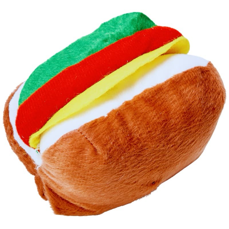 Pelúcia hot Dog chalesco cachorro quente brinquedo para cachorro mordedor pet