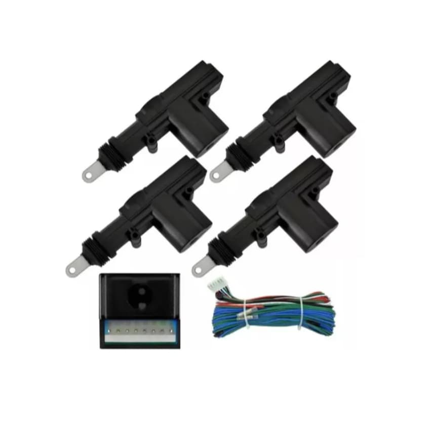 Kit Universal de Travas Elétricas para 4 Portas - Dupla Serventia