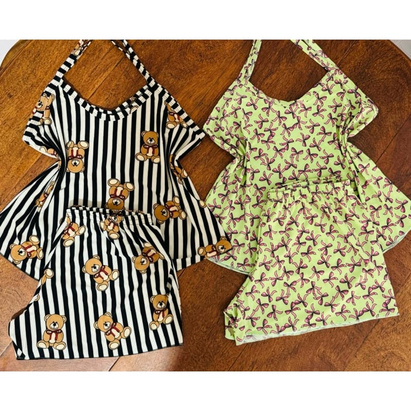Kit 3 ou 5 Baby Doll Feminino Alça Fina Liganete Malha Fria Pijama Short Doll