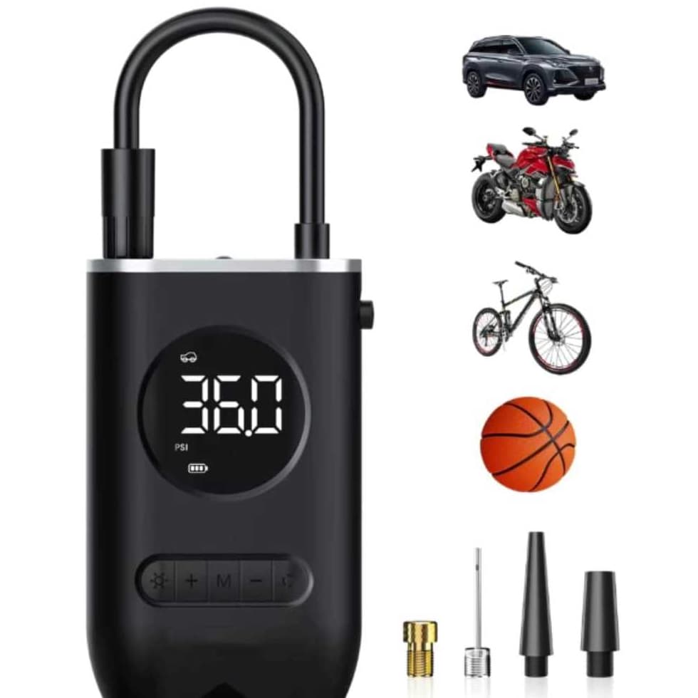 Mini Compressor de Ar Portatil Recarregavél Digital USB Calibrador Pneu Envio Imediato