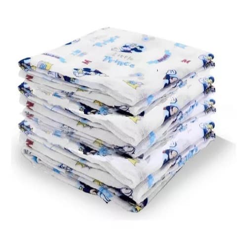 Fralda De Pano Minasrey Estampada Disney Baby Mickey - 5 Unidades 65x65cm