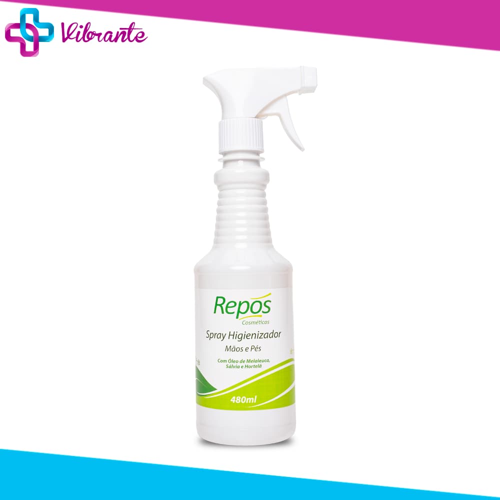 Repos Spray Higienizador Mãos e Pés 480ml - Spa Dos Pés