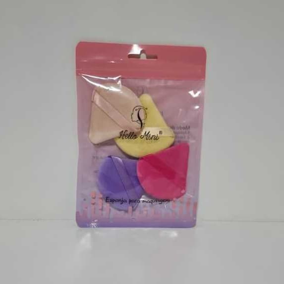 Esponja Para Maquiagem Kit com 4 Hello Mini