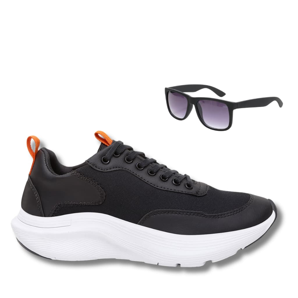 kit Tênis Casual Masculino Polo Plus Confortável Leve + Óculos