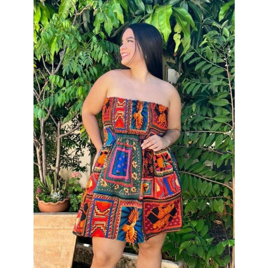 Vestido Curto Tomara Que Caia Com Franzido Lastex No Busto