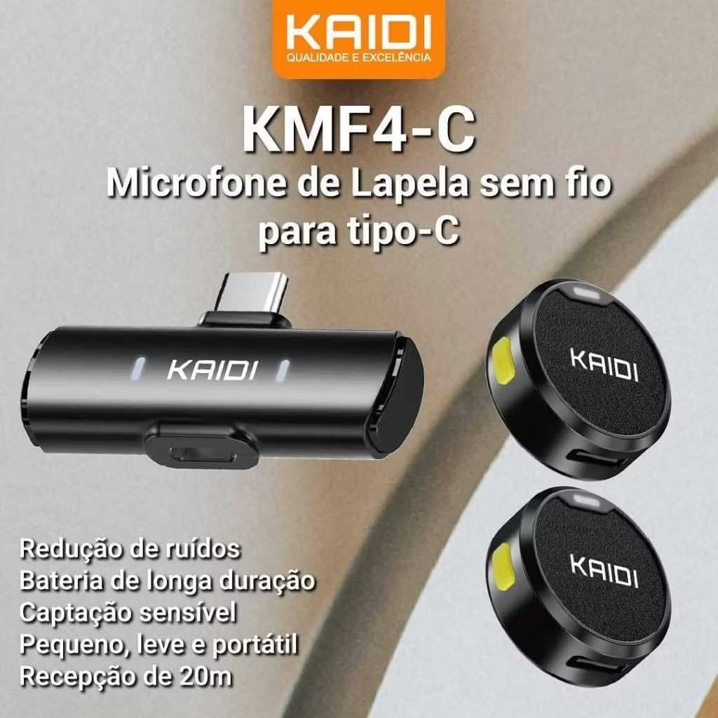 Microfone De Lapela Profissional Magnético Microfone Duplo Sem Fio 20 Metros Para Android/IPhone