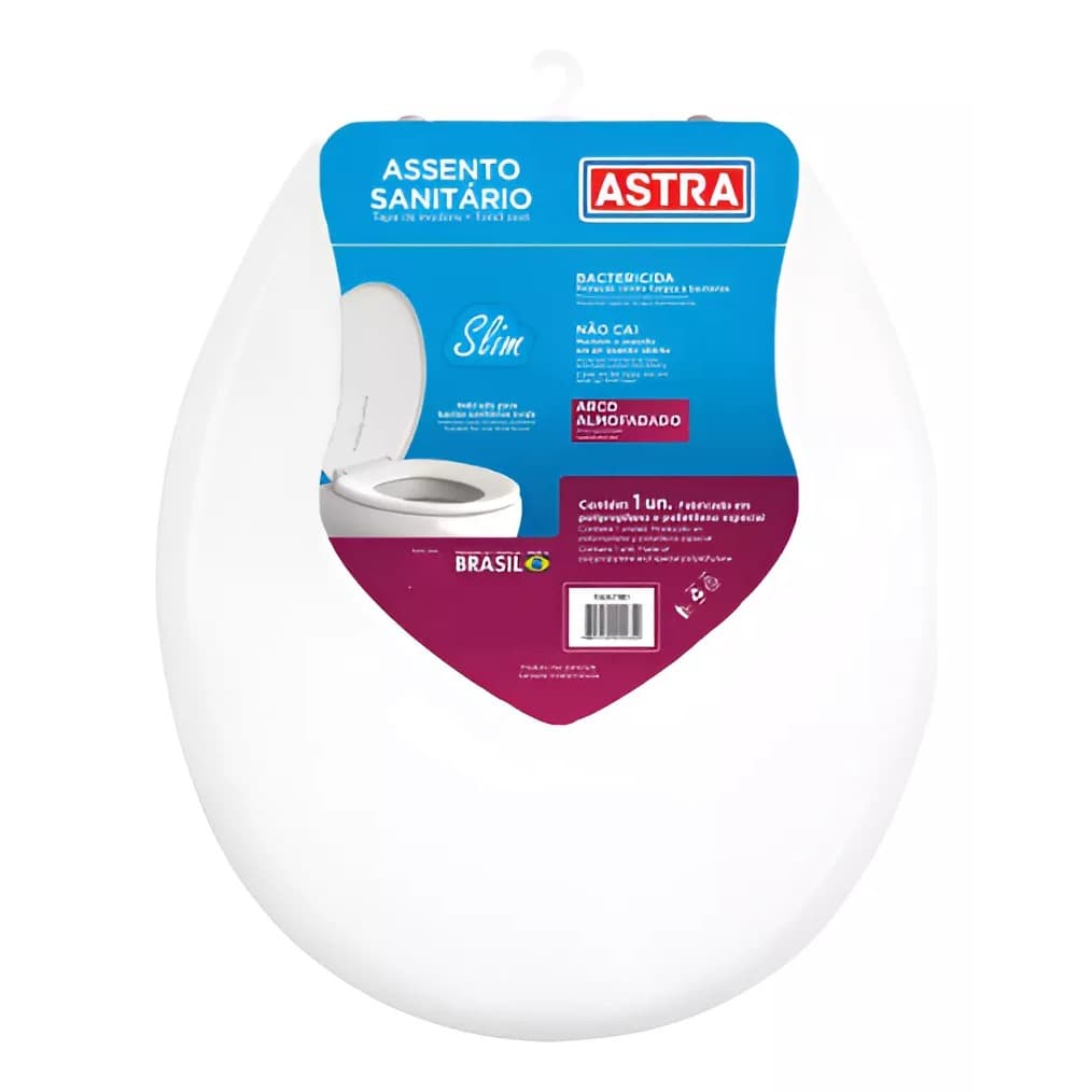 Tampa De Vaso Astra Almofadada Oval Uni Celite 1.6gpf 6lpf
