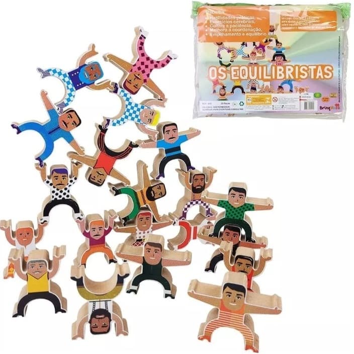 Brinquedo Educativo Jogo Os Equilibristas Madeira Equilibrio