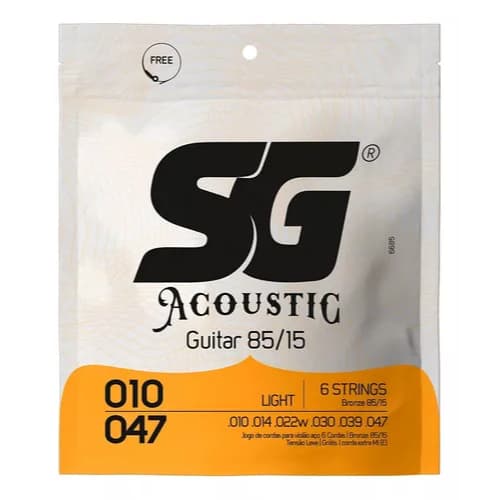 Jogo De Cordas Violão De Aço Sg 010 Bronze 85/15
