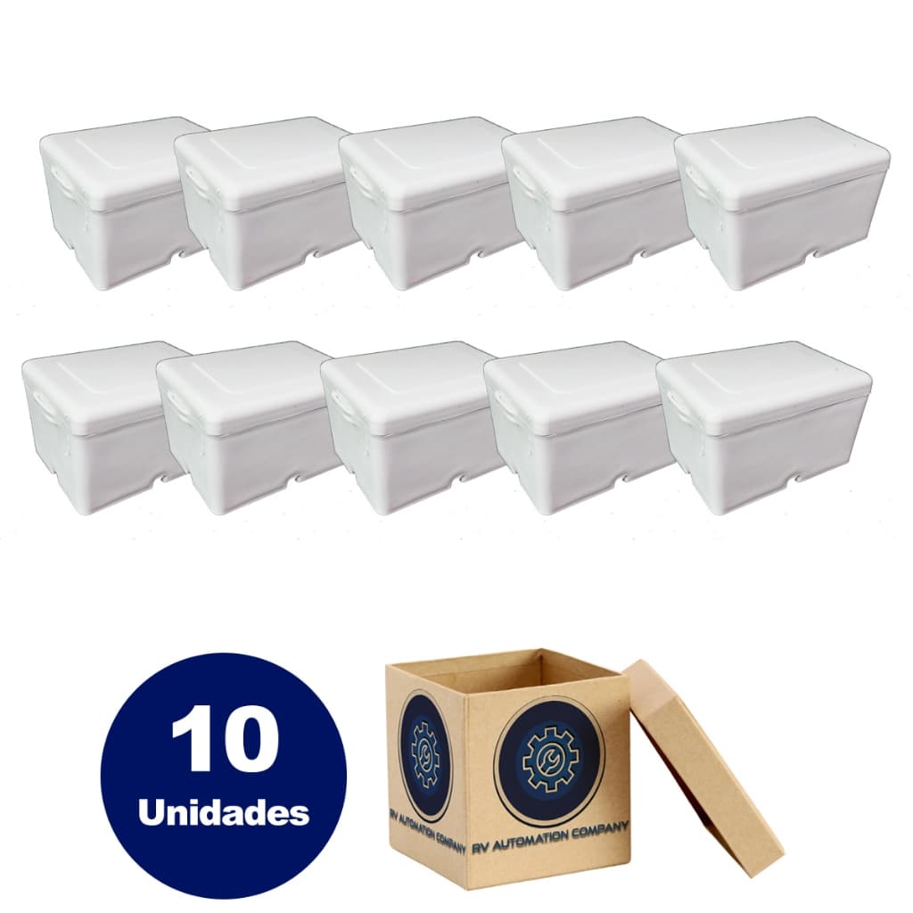 Kit 10 Caixa Proteção Câmera CFTV Organizadora Sobrepor