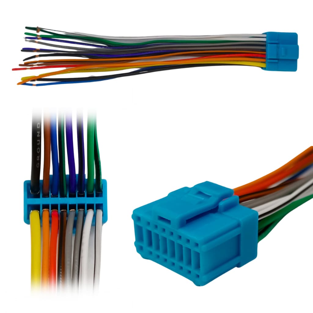 Chicote para Dvd pioneer retratil Avh Azul 4900 5000 5100 16 Vias