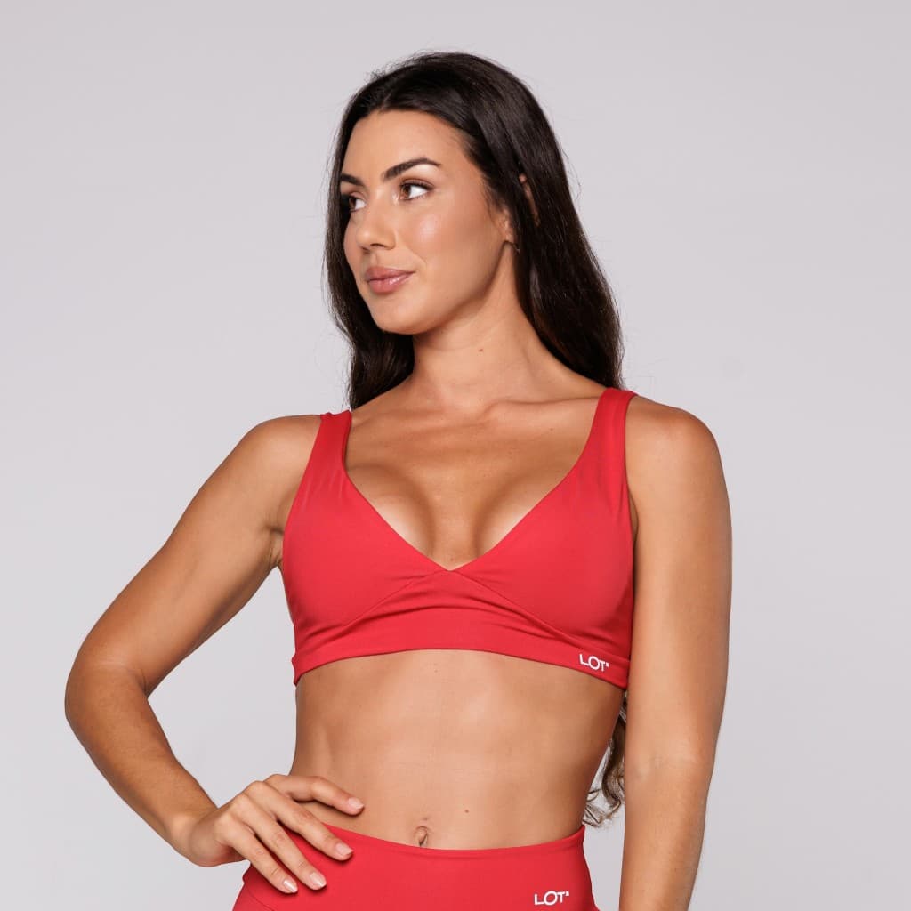 Top Poliamida Fitness Decote V Costas Abertas Lot Fitness