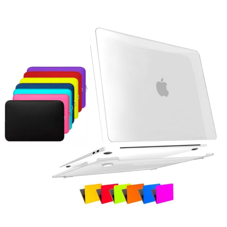 Kit Capa Case Para Macbook Air 13 Chip M1 A2337 + Bag Neoprene