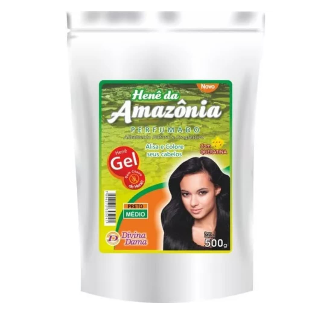 Amazônia Henê Gel 500g Pouche Preto Médio